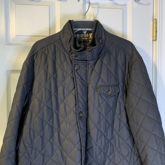 J. McLaughlin Men's Quilted Barn Jacket Size XL Black 100% Nylon Gorpcore Chores - Picture 3 of 10